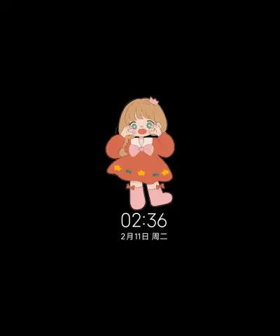 复古治愈标签贴女孩 THEME for Xiaomi MIUI HyperOS