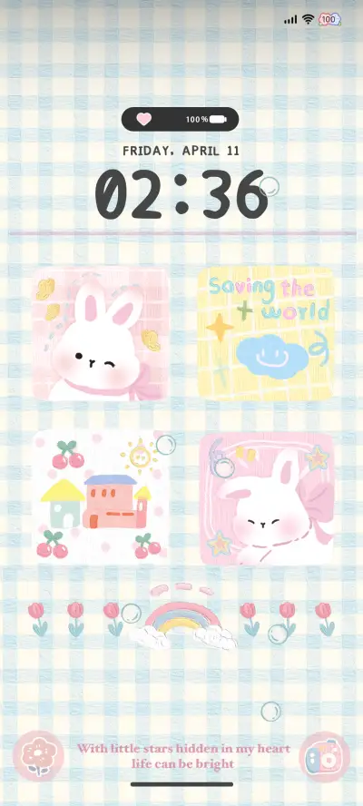 黑粉小兔兔 小组件 - Screenshot 2