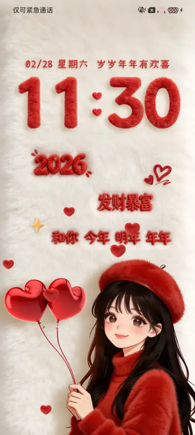 毛绒 少女发财暴富