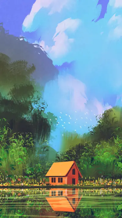 色彩明媚的插画设计-锐景创意