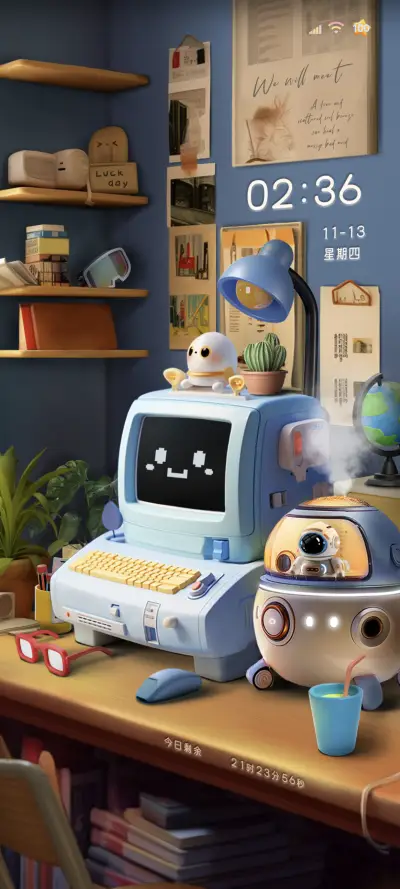 可爱复古 3D桌面