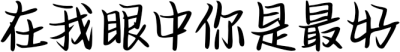 在我眼中你是最好