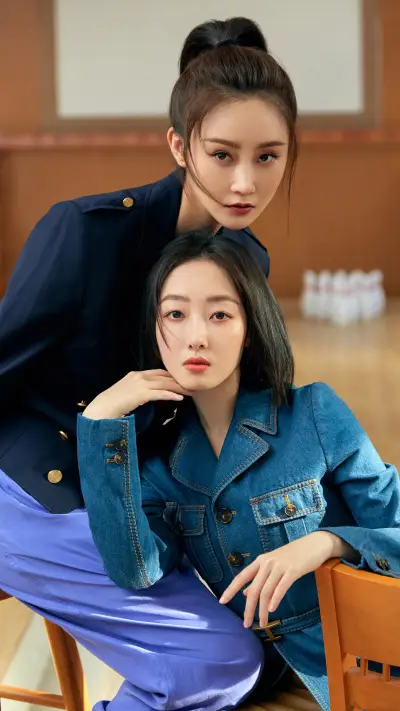 蒋梦婕林鹏 闺蜜穿搭