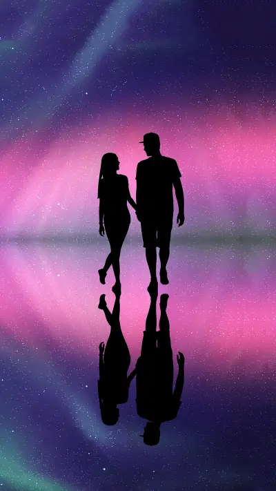 情侣剪影-拍信图库