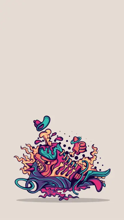 酷炫跑鞋插画-拍信图库