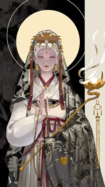 古风美女插画-拍信图库